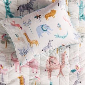 Paper & Cloth Safari Kids Sham - NWT